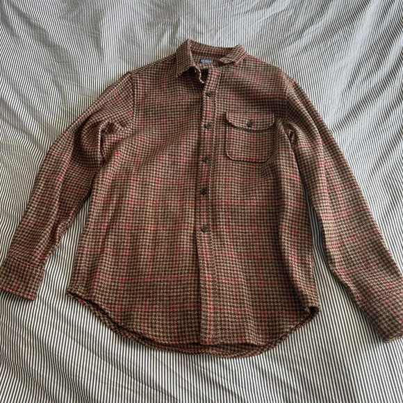 Polo by Ralph Lauren Brown and Red Shirt Jacket - Picture 3 of 5